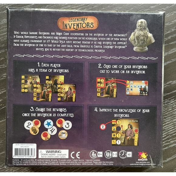 Legendary Inventors Board Game by Frederic Henry 2016 Bombyx, New and Sealed - Picture 2 of 8